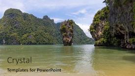  Presentation with thailand - Amazing slide set having khao-phing-kan-in-thailand backdrop and a mint green colored foreground