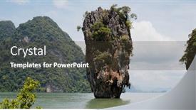  Presentation with thailand - Amazing PPT theme having khao-phing-kan-in-thailand backdrop and a tawny brown colored foreground