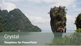  Presentation with thailand - Slide deck featuring khao-phing-kan-in-thailand background and a gray colored foreground