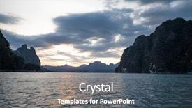  Presentation with rustic purple floral rock water - Audience pleasing PPT theme consisting of khao sok national park surat backdrop and a ocean colored foreground