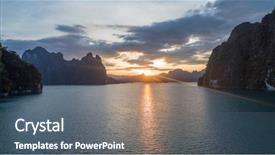  Presentation with thank you mountains - Audience pleasing PPT theme consisting of khao sok national park surat backdrop and a gray colored foreground