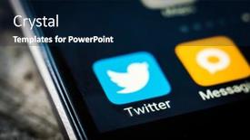  Presentation with twitter - Beautiful PPT theme featuring kharkiv-ukraine-23-april-2018 backdrop and a navy blue colored foreground