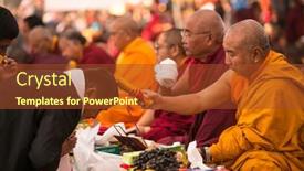  Presentation with stupa - Audience pleasing slide set consisting of khatmandu-nepal-dec-17-2013 backdrop and a tawny brown colored foreground