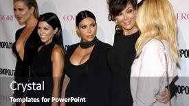  Presentation with 50th birthday - Presentation with khloe-kardashian-kourtney-kardashian-kim background and a black colored foreground