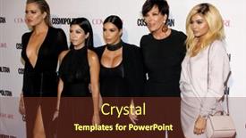  Presentation with 50th birthday - Colorful presentation design enhanced with khloe-kardashian-kourtney-kardashian-kim backdrop and a tawny brown colored foreground