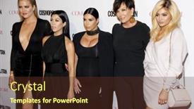  Presentation with 50th birthday - Beautiful slide deck featuring khloe-kardashian-kourtney-kardashian-kim backdrop and a tawny brown colored foreground