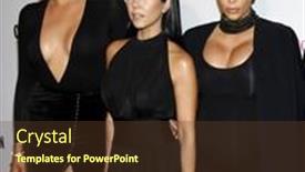  Presentation with 50th - Audience pleasing PPT theme consisting of khloe-kardashian-kourtney-kardashian backdrop and a tawny brown colored foreground