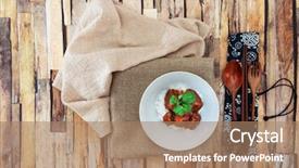  Presentation with asian paint vintage style old - PPT theme enhanced with kho kho - asian style caramel pork background and a  colored foreground