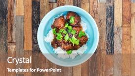  Presentation with asian paint vintage style old - PPT theme having kho kho - asian style caramel pork background and a tawny brown colored foreground