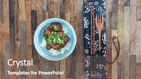  Presentation with asian paint vintage style old - Presentation design featuring kho kho - asian style caramel pork background and a violet colored foreground