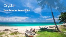  Presentation with long tailed boat fishing boat - Slide deck featuring kho kho - beach and fishing boat koh background and a  colored foreground