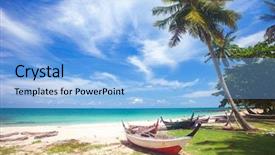  Presentation with long tailed boat fishing boat - Beautiful slides featuring kho kho - beach and fishing boat koh backdrop and a  colored foreground