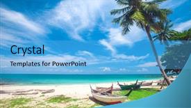  Presentation with long tailed boat fishing boat - Amazing presentation having kho kho - beach and fishing boat koh backdrop and a  colored foreground