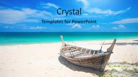  Presentation with long tailed boat fishing boat - Cool new presentation design with kho kho - beach and fishing boat koh backdrop and a  colored foreground