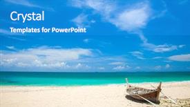  Presentation with fishing boat - Beautiful PPT layouts featuring kho kho - beach and fishing boat koh backdrop and a  colored foreground