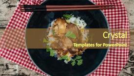  Presentation with rice - Amazing slide deck having kho kho - vietnamese style caramel pork backdrop and a tawny brown colored foreground