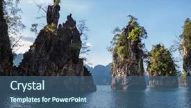  Presentation with beautiful mountains river lake sky nature - Cool new theme with khoa sok national park surat backdrop and a ocean colored foreground