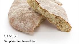  Presentation with moroccan - PPT theme consisting of khobz-moroccan-flat-bread-isolated background and a white colored foreground