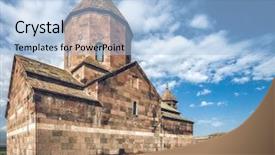  Presentation with armenia - Colorful PPT layouts enhanced with khor virap is ancient monastery located in ararat valley in armenia backdrop and a light blue colored foreground