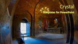  Presentation with armenia - Slide set consisting of khor-virap-monastery-armenia-03 background and a tawny brown colored foreground