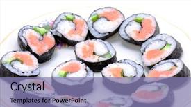  Presentation with japanese food - Colorful theme enhanced with ki - japanese food delicious futomaki big backdrop and a  colored foreground