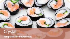  Presentation with vietnamese food spring roll - Theme featuring ki - japanese food delicious futomaki big background and a  colored foreground