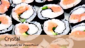  Presentation with japanese food - Presentation enhanced with ki - japanese food delicious futomaki big background and a  colored foreground