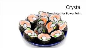  Presentation with japanese food - Beautiful presentation featuring ki - japanese food delicious futomaki big backdrop and a  colored foreground