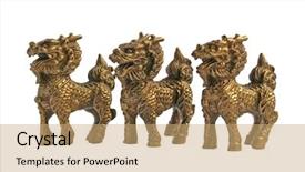  Presentation with chinese dragon - Slides featuring ki - popular and mythical chinese dragon background and a coral colored foreground