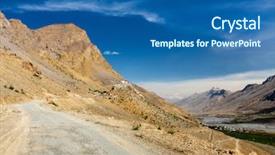  Presentation with himachal pradesh - Beautiful presentation design featuring ki - road to kee ki key backdrop and a  colored foreground