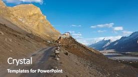  Presentation with himachal pradesh - Beautiful slides featuring ki - road to ki monastery spiti backdrop and a  colored foreground