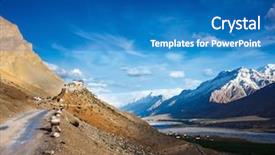  Presentation with himachal pradesh - PPT layouts enhanced with ki - road to ki monastery spiti background and a teal colored foreground