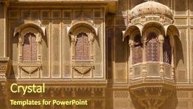 Presentation with india - Beautiful PPT layouts featuring ki haveli at jaisalmer india backdrop and a tawny brown colored foreground