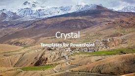  Presentation with village india - Audience pleasing PPT layouts consisting of kibber village spiti valley himachal backdrop and a coral colored foreground