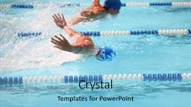  Presentation with butterfly - PPT theme featuring kick meeting - butterfly race background and a light blue colored foreground