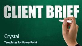  Presentation with legal brief evidence - Slide deck featuring kick meeting - client brief background and a forest green colored foreground