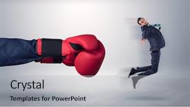  Presentation with employee - Colorful presentation theme enhanced with kick to a small employee backdrop and a light gray colored foreground