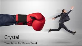  Presentation with employee - Presentation consisting of kick to a small employee background and a light gray colored foreground