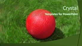  Presentation with playground - Presentation design enhanced with kickball - red playground ball background and a tawny brown colored foreground