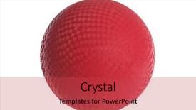  Presentation with red leather cricket ball hitting - PPT theme enhanced with kickball - red rubber ball background and a red colored foreground