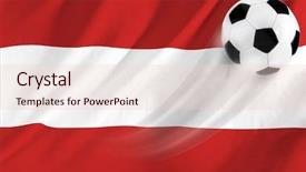  Presentation with indonesian flag - PPT layouts consisting of kickball - soccer ball on background background and a lemonade colored foreground