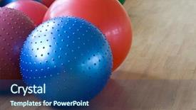  Presentation with sport - Beautiful presentation featuring kickball - sport balls backdrop and a ocean colored foreground