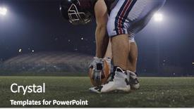  Presentation with grunge american football field - Presentation theme having kicker ready for football kickoff background and a dark gray colored foreground