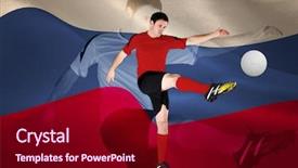  Presentation with football play diagram - Audience pleasing PPT layouts consisting of kicking against digitally generated russian backdrop and a  colored foreground