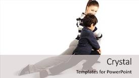  Presentation with exercise kids kid doing fitness - Theme consisting of kid - doing sport fitness exercise background and a light gray colored foreground