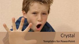  Presentation with child abuse - Presentation theme consisting of kid bullying - child abuse focus on hand background and a  colored foreground