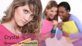  Presentation with student - PPT layouts consisting of kid bullying - student being bullied by girls background and a coral colored foreground