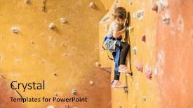  Presentation with children climbing - Slide set featuring kid child having fun climbing wall indoor climbing center active healthy lifestyle active children sports background and a yellow colored foreground