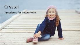  Presentation with 4 years old children and doctor - PPT layouts enhanced with kid fashion - portrait of 4 years old background and a light blue colored foreground