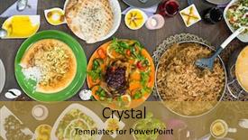  Presentation with eating - Amazing slides having kid friendly menu - top view of family backdrop and a  colored foreground